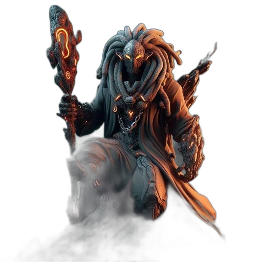 creature, staff, dragon, mask transparent PNG cut-out