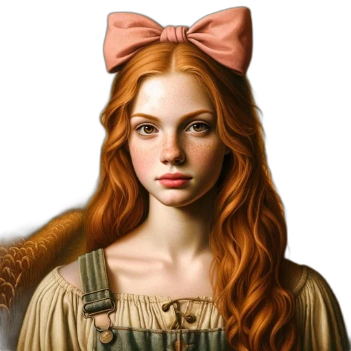 face, dress, hair, jewelry transparent PNG cut-out