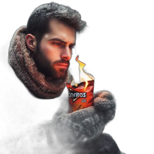 jacket, face, bottle, dragon transparent PNG cut-out