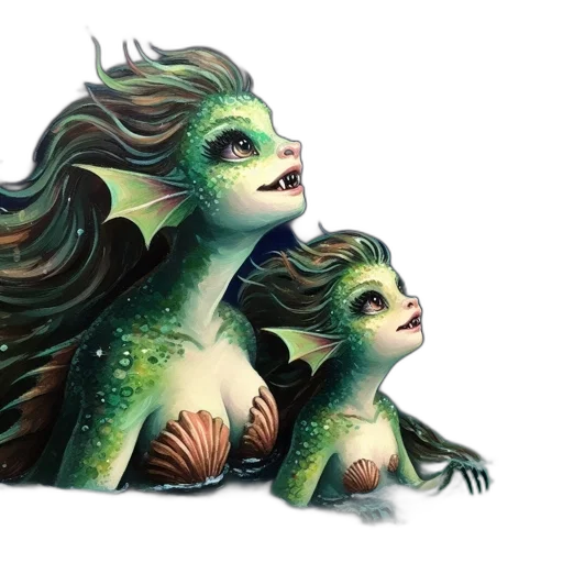 creature, concept art, fantasy art, watercolor transparent PNG cut-out