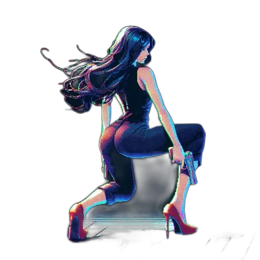 dress, robot, shoes, hair transparent PNG cut-out