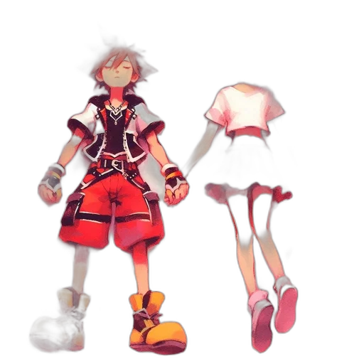 concept art, 3d render, red, monochrome transparent PNG cut-out