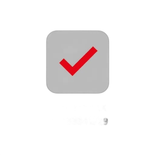 3d render, red, monochrome, checkmark transparent PNG cut-out