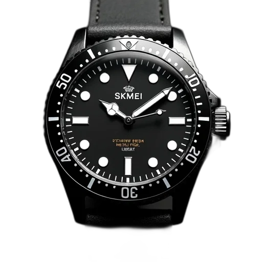 black, wristwatch, strap, dial transparent PNG cut-out