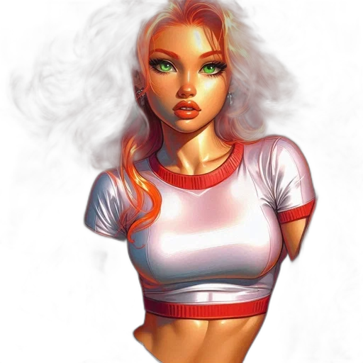 face, dress, fantasy art, comic book art transparent PNG cut-out