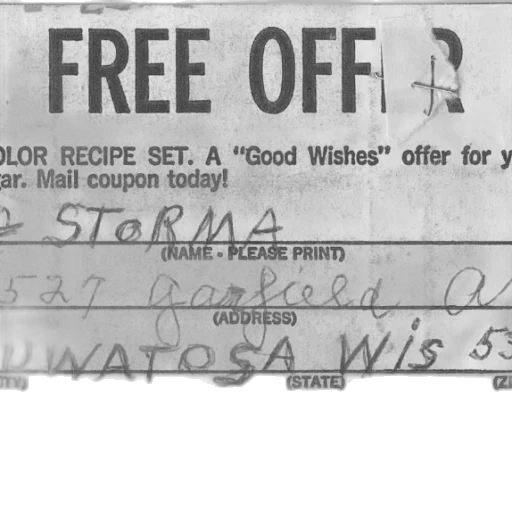 black, white, image, coupon transparent PNG cut-out