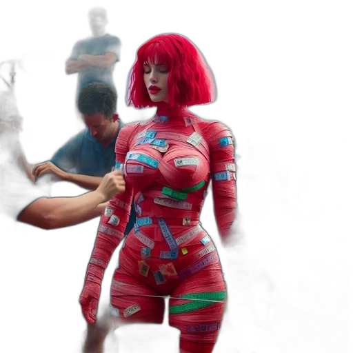 dress, robot, creature, concept art transparent PNG cut-out