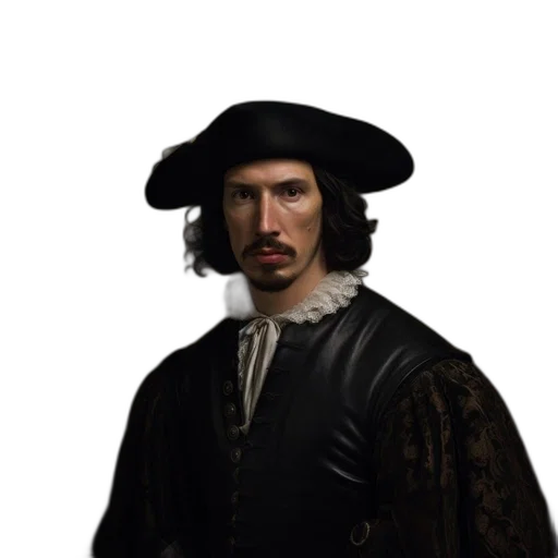 staff, face, jacket, crown transparent PNG cut-out