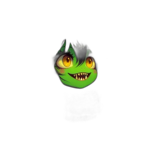 dragon, mask, creature, staff transparent PNG cut-out