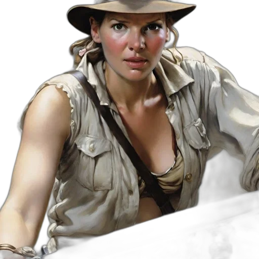 hat, staff, face, jewelry transparent PNG cut-out