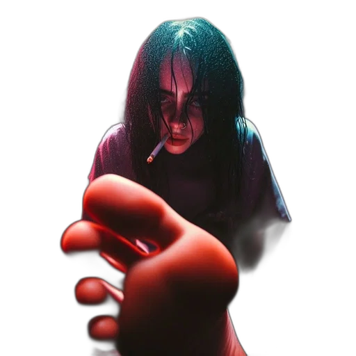 creature, face, mask, hair transparent PNG cut-out