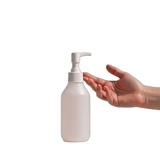 bottle, weapon, hair, 3d render transparent PNG cut-out