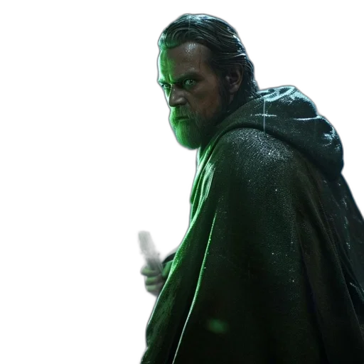 jacket, green, man, beard transparent PNG cut-out