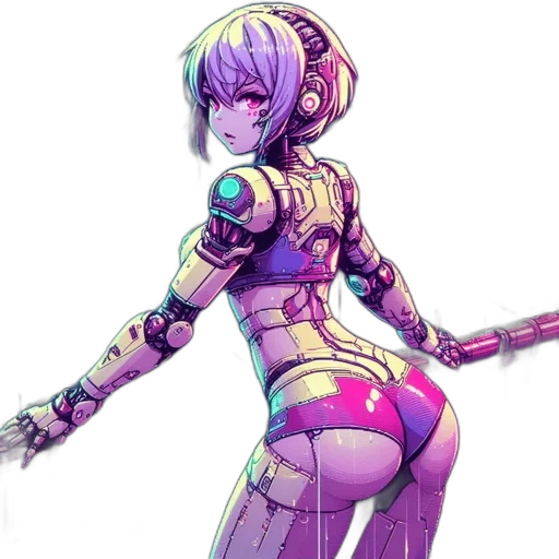 robot, weapon, staff, sword transparent PNG cut-out