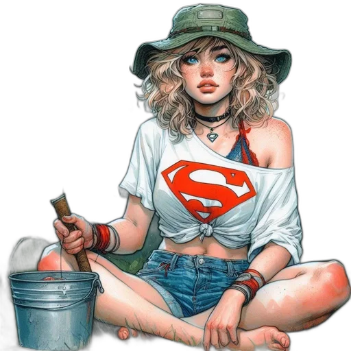 comic book art, concept art, oil painting, photorealistic transparent PNG cut-out