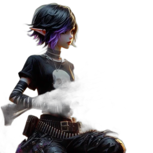 weapon, sword, hair, dress transparent PNG cut-out