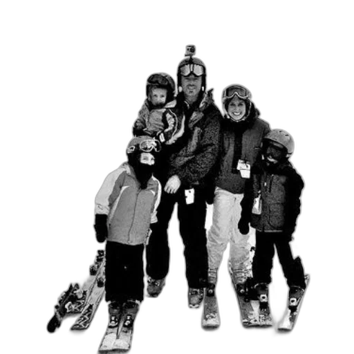 staff, jacket, snow, family transparent PNG cut-out