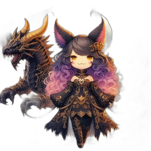 dragon, staff, creature, weapon transparent PNG cut-out
