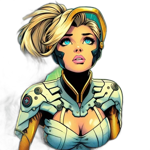 comic book art, concept art, cartoon, fantasy art transparent PNG cut-out