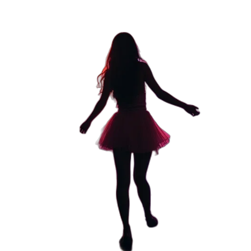 dress, hair, shoes, 3d render transparent PNG cut-out