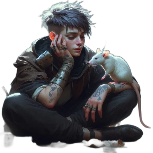 jacket, animal, creature, cyberpunk transparent PNG cut-out