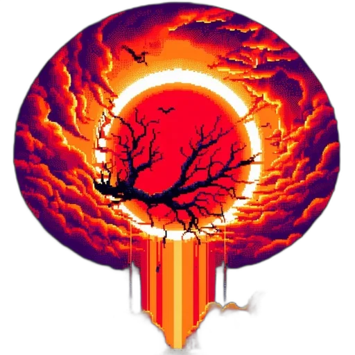 umbrella, dragon, tree, staff transparent PNG cut-out