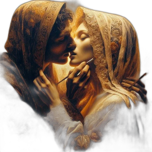 mask, photorealistic, oil painting, fantasy art transparent PNG cut-out