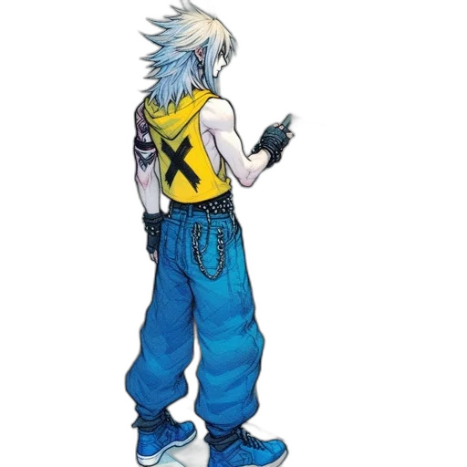 jacket, staff, concept art, pixel art transparent PNG cut-out
