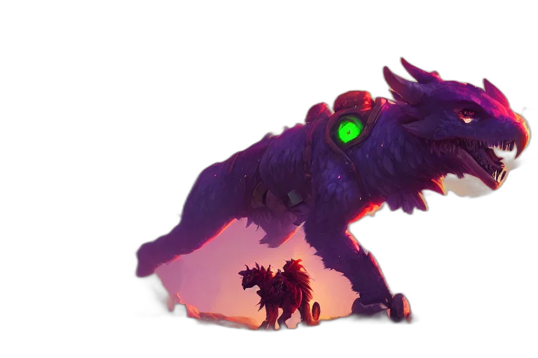 dragon, creature, animal, staff transparent PNG cut-out