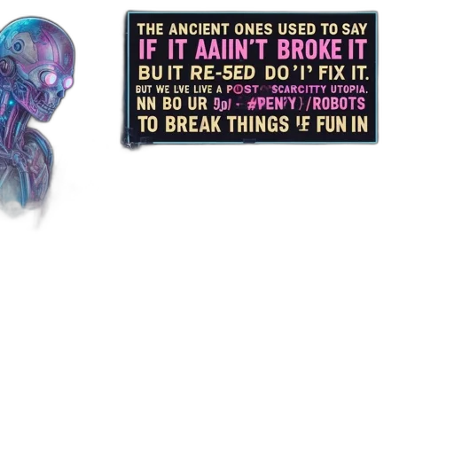 jewelry, robot, vaporwave, pixel art transparent PNG cut-out