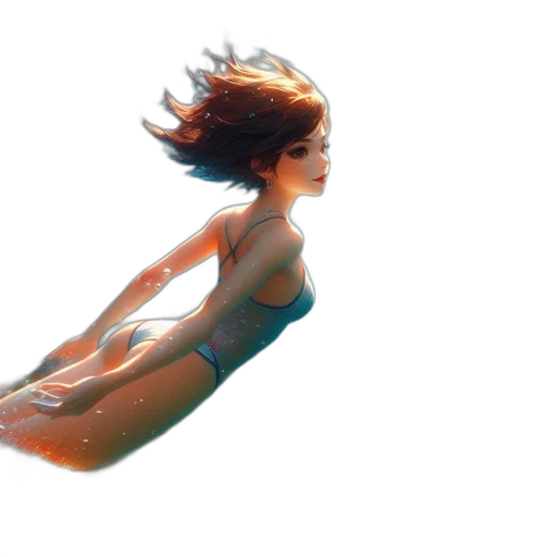 hair, creature, dress, concept art transparent PNG cut-out