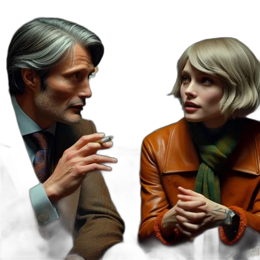 jacket, face, concept art, comic book art transparent PNG cut-out