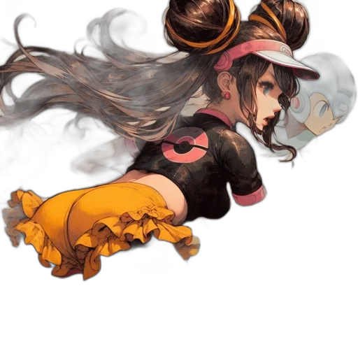weapon, hair, dragon, mask transparent PNG cut-out