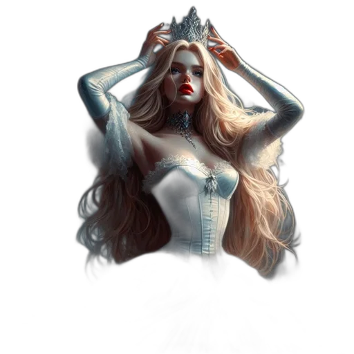 crown, mask, dress, hair transparent PNG cut-out