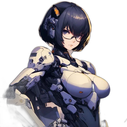 robot, weapon, dress, cyberpunk transparent PNG cut-out