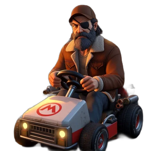 car, hat, jacket, concept art transparent PNG cut-out