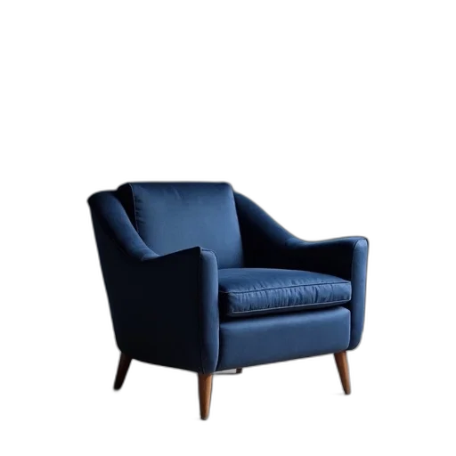 furniture, crown, 3d render, blue transparent PNG cut-out