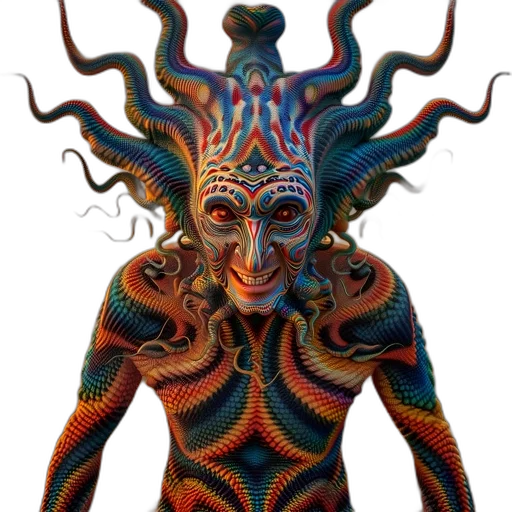 mask, creature, face, hair transparent PNG cut-out