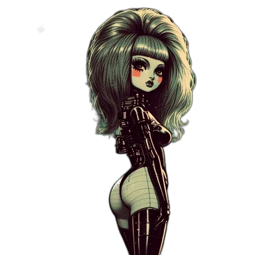 hair, cartoon, comic book art, fantasy art transparent PNG cut-out