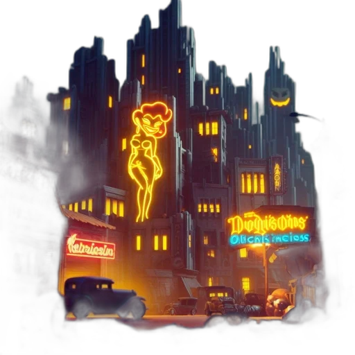 concept art, cyberpunk, comic book art, pixel art transparent PNG cut-out