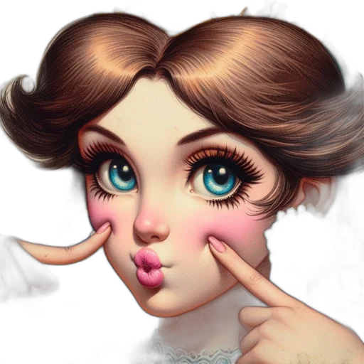 face, fantasy art, photorealistic, 3d render transparent PNG cut-out