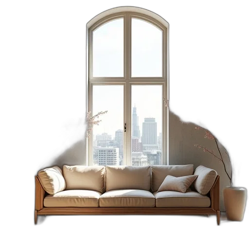 furniture, photorealistic, 3d render, concept art transparent PNG cut-out