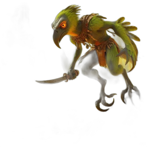 dragon, creature, staff, animal transparent PNG cut-out