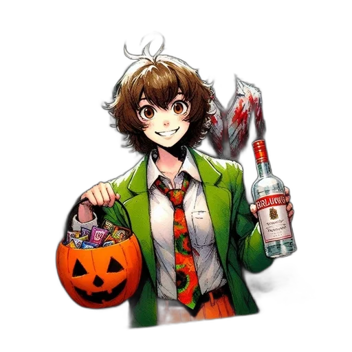 staff, jacket, robot, weapon transparent PNG cut-out