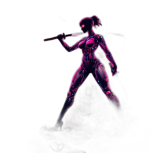 robot, weapon, sword, staff transparent PNG cut-out
