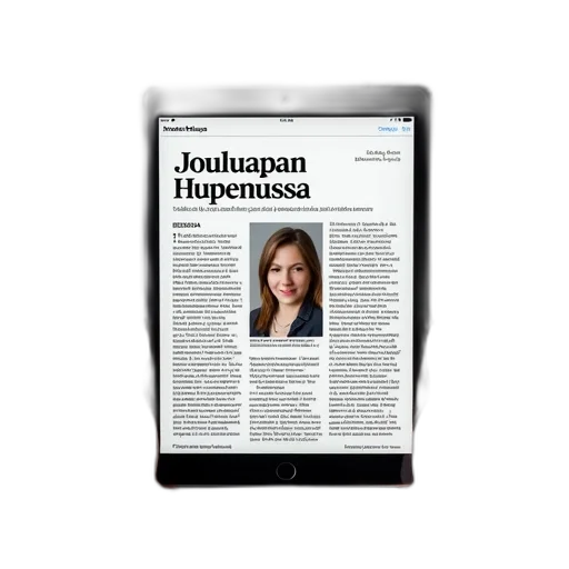 digital, tablet, displaying, news transparent PNG cut-out