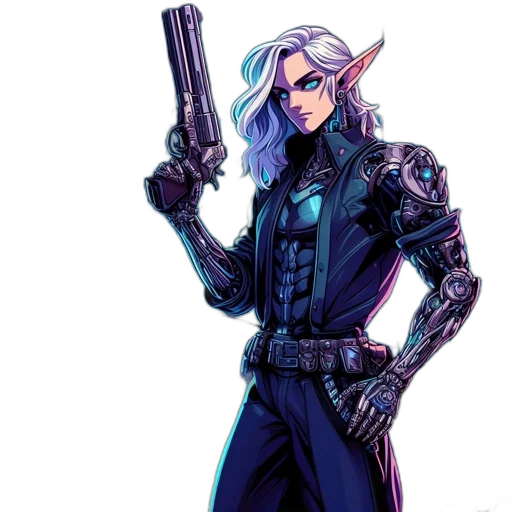weapon, staff, jacket, concept art transparent PNG cut-out