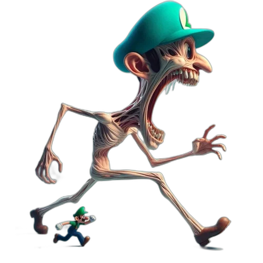 creature, hat, concept art, 3d render transparent PNG cut-out