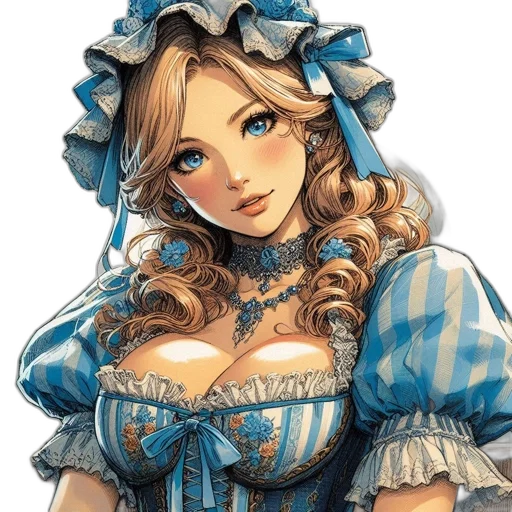 dress, face, fantasy art, concept art transparent PNG cut-out