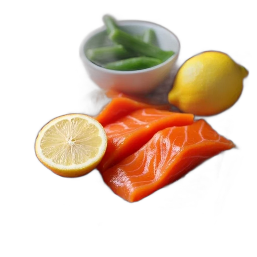 food, photorealistic, 3d render, neon transparent PNG cut-out